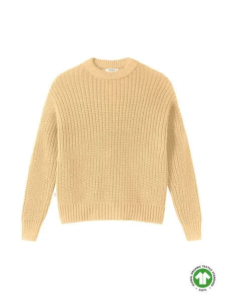 FUXBAU FUXBAU 4Seasons Frauen Strickpullover, Gelb, – Produktbild 3 von 4