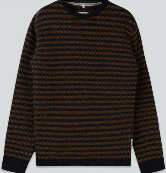 LAKOR LAKOR Faroese Fisher Knit (navy/brown) – Produktbild 1 von 4