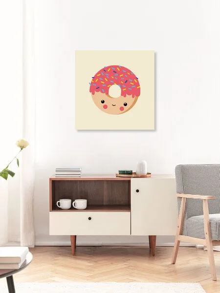 Photocircle Photocircle Poster / Leinwandbild - Donut – Illustration fürs Kinderzimmer – Produktbild 2 von 4