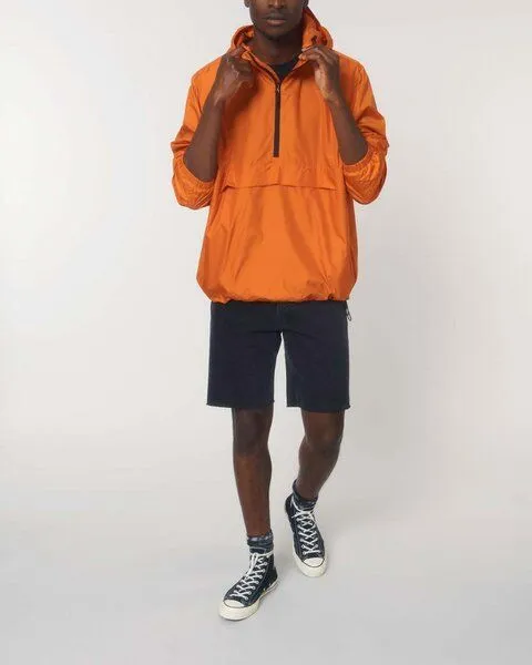YTWOO YTWOO Unisex Windbreaker aus recyceltem PET, leichte Überziehjacke, Outdoor Jacke, Orange, – Produktbild 3 von 4