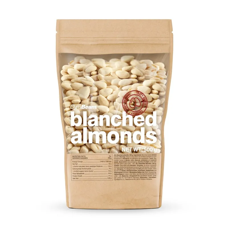 GymBeam Food GymBeam Geschälte Mandeln 500 g – Produktbild 1 von 1
