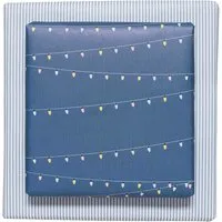 MY PRETTY CIRCUS 3 Bogen My Pretty Circus Recycling-Geschenkpapier "Fairy Lights + Stripes" petrol 48x67cm – Produktbild 1 von 1