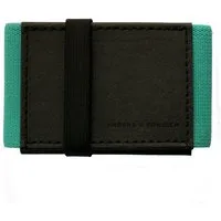 ANDERS & KOMISCH ANDERS & KOMISCH Kartenetui mit Münzfach „A&K MINI“ Kleiner Geldbeutel vegan Schwarz/Mint – Produktbild 1 von 1