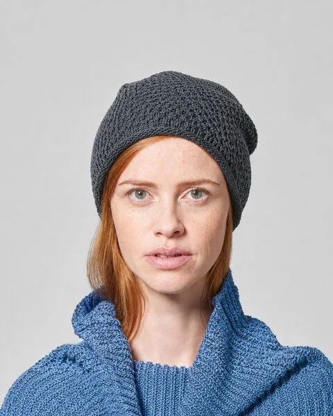 HempAge HempAge Damen / Herren Strickmütze Hanf/Bio-Baumwolle, Anthrazit, – Produktbild 3 von 4