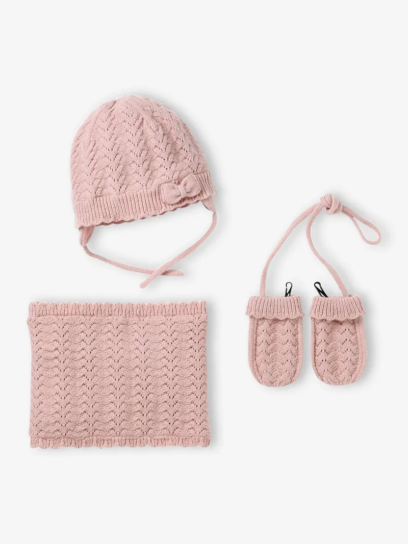 Vertbaudet Baby Set, Pudrig rosa, – Produktbild 1 von 4