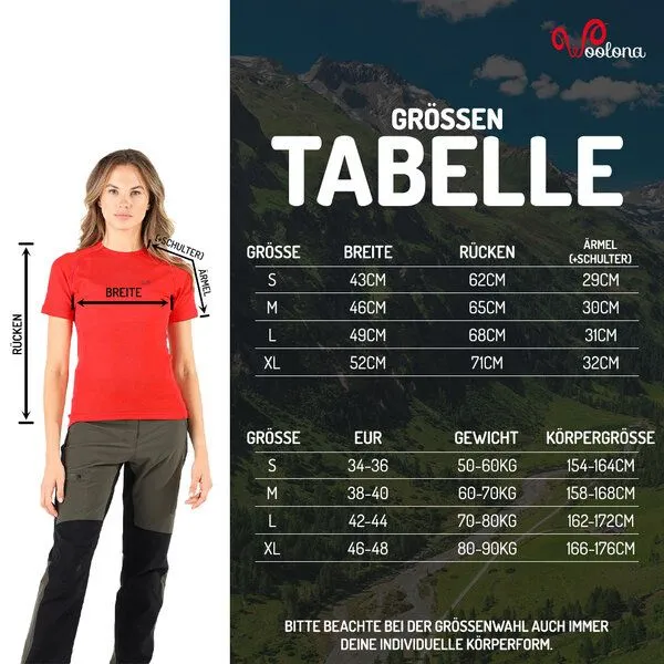 Woolona Woolona Kurzarmshirt - BISE - 100% Merinowolle, Schwarz, – Produktbild 1 von 4