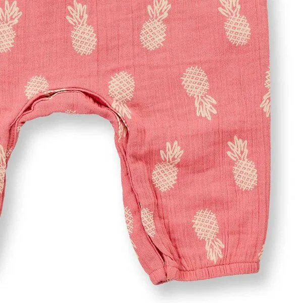 Sense Organics Sense Organics Baby Overall, Modell MARLI, Ananasdruck, – Produktbild 3 von 3