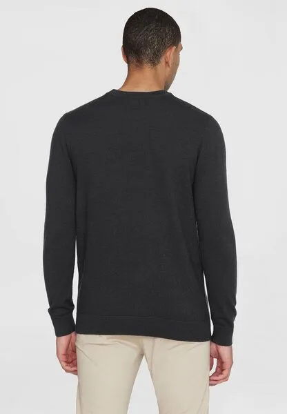KnowledgeCotton Apparel KnowledgeCotton Apparel Regular merino knit crew neck - aus Merino-Wolle, Black jet (schwarz), – Produktbild 3 von 3