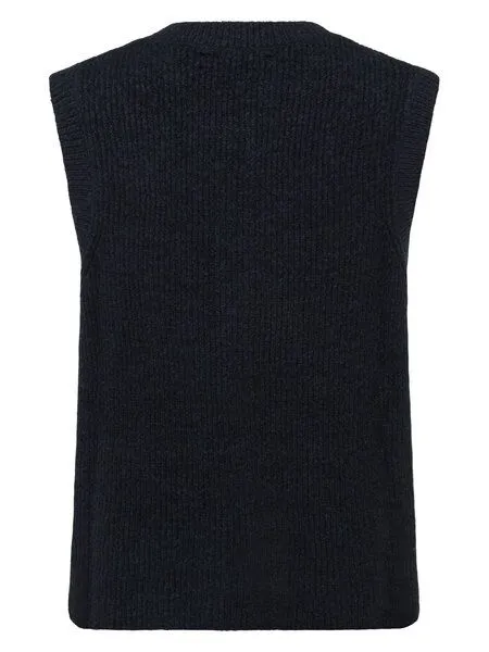 KnowledgeCotton Apparel KnowledgeCotton Apparel Strickweste Soufflé yarn, Black jet, – Produktbild 2 von 4