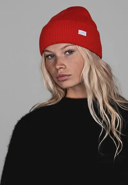 Lou-i Lou-i Baumwollmütze Made in Germany - Bequeme Wintermütze, Rot, – Produktbild 3 von 7