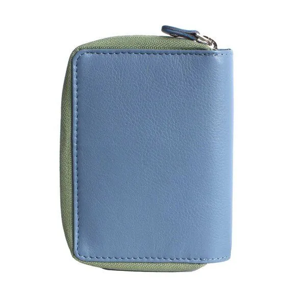 Vargu Vargu Echtleder Geldbörse VINEM 1-A, Sky blue - sage green, – Produktbild 4 von 4
