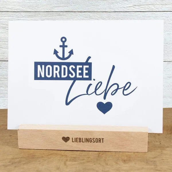 Bow & Hummingbird Bow & Hummingbird Maritime Postkarte "Nordseeliebe" aus Recyclingpapier – Produktbild 1 von 2