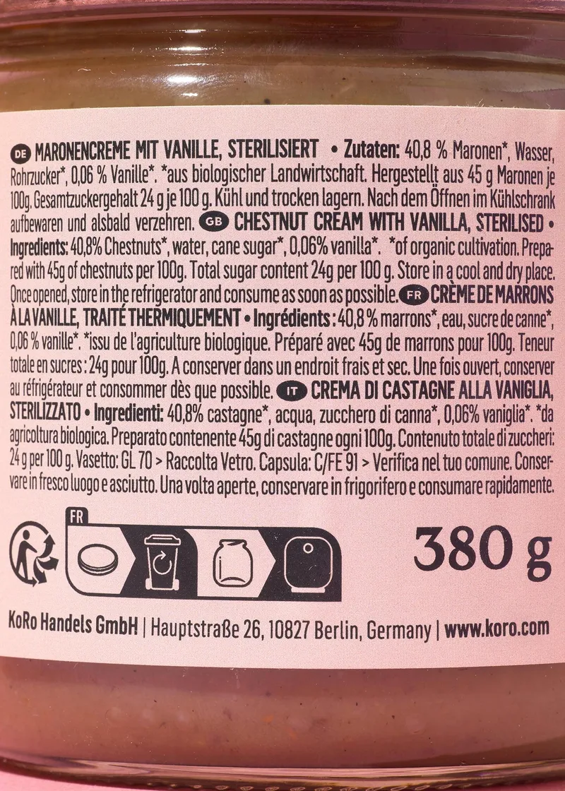 KoRo Bio Maronencreme 380 g – Produktbild 3 von 5