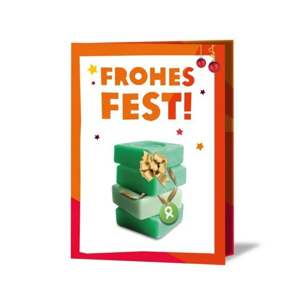 OxfamUnverpackt OxfamUnverpackt Spenden-Geschenk "Seife" (Weihnachtskarte mit Magnet) – Produktbild 1 von 2