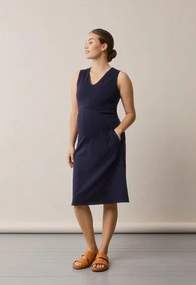 Boob Boob Umstands- und Stillkleid A dress, Midnight blue, – Produktbild 1 von 4