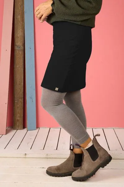 La Gitana La Gitana Rock „Sille“ aus Bio-Baumwolle – Damenrock Sweat elastisch, nachhaltig & fair, Schwarz, – Produktbild 3 von 4