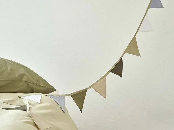 Yumeko Wimpelkette 3.6 m "Yumeko" aus Baumwolle, Grün, – Produktbild 1 von 3