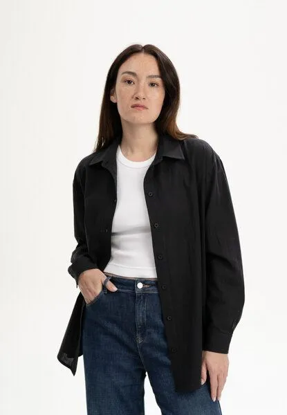 MELA Bluse Style NAITEE | von MELA | Fairtrade & GOTS zertifiziert, Holzkohle schwarz, – Produktbild 1 von 4