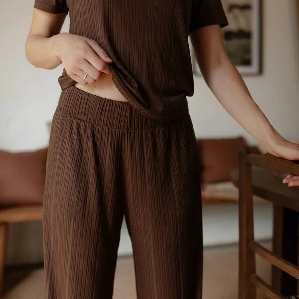 NORDLICHT NORDLICHT Hose Lucy aus Tencel, Braun, – Produktbild 1 von 4
