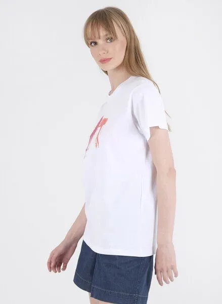 ORGANICATION ORGANICATION T-Shirt aus Bio-Baumwolle mit Print, Weiß(white), – Produktbild 3 von 4