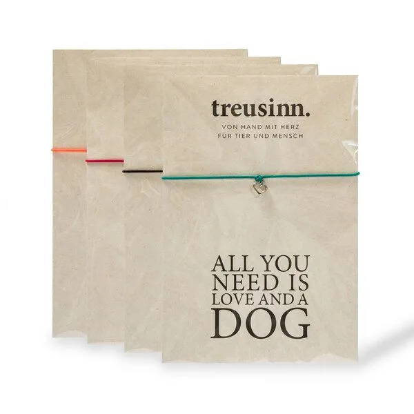 Treusinn Treusinn Armband BUDDY All you need...DOG Herz-Anhänger, Petrol, – Produktbild 1 von 2