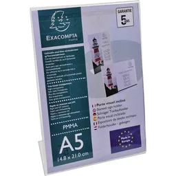 Exacompta Exacompta Tischaufsteller abgeschrägt "Exacryl" aus PMMA, DIN A5, vertikal – Produktbild 1 von 1