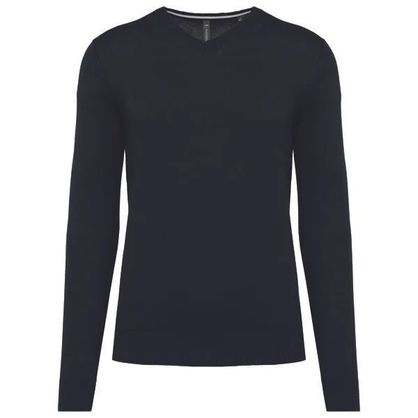 Greenspired Greenspired Umweltfreundlicher Herrenpullover mit V-Ausschnitt, Schwarz, – Produktbild 1 von 2