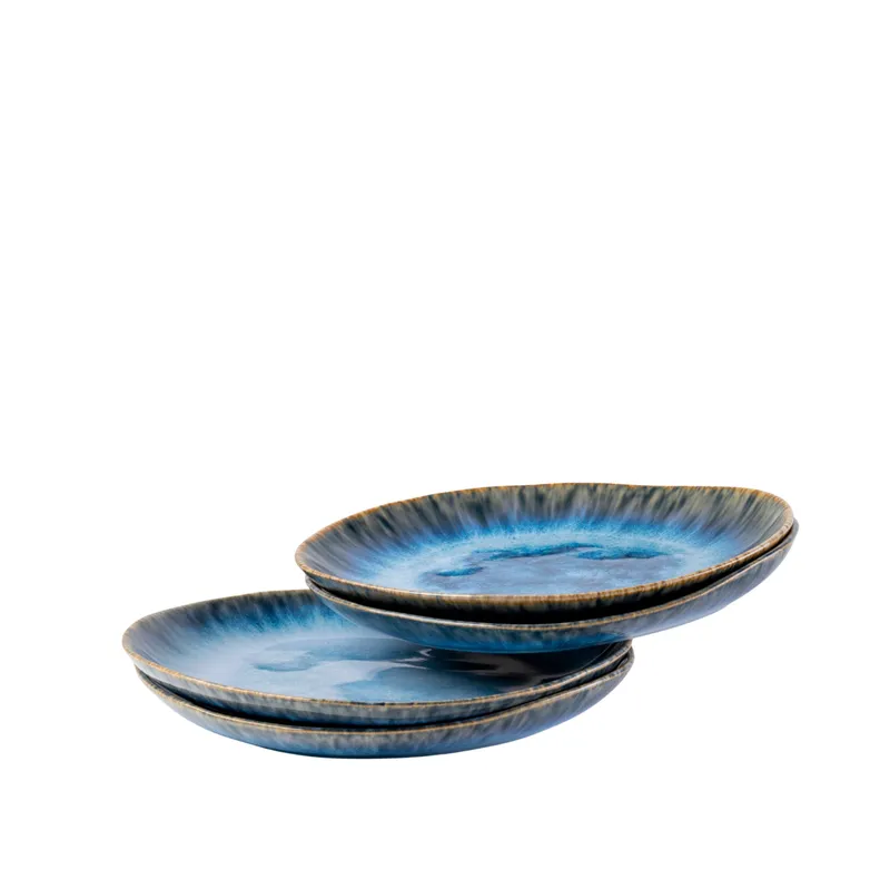 Gipfelstück Gipfelstück Wilde Schlucht Dessertteller-Set, Steinzeug, Blau, – Produktbild 2 von 4
