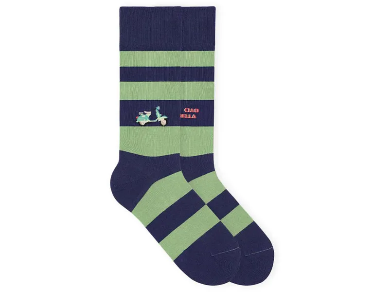von Jungfeld von Jungfeld Bio-Socken "Ciao Bella", marineblau, Gr. 39/42 – Produktbild 1 von 1