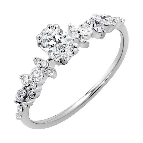 Eppi Eppi Verlobungsring mit Moissanit und Lab Grown Diamanten Mica, Weiss, – Produktbild 2 von 2