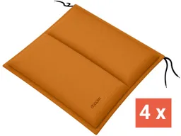 Doppler doppler Sitzkissen "CITY" mit Längssteppung, 4er-Pack, 48x48x6 cm, Polyester, orange – Produktbild 1 von 1