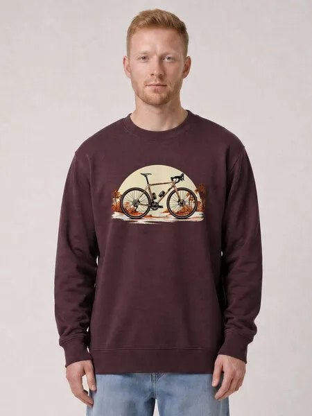 watapparel watapparel Sweatshirt Unisex Gravelbike, Red brown, – Produktbild 2 von 2
