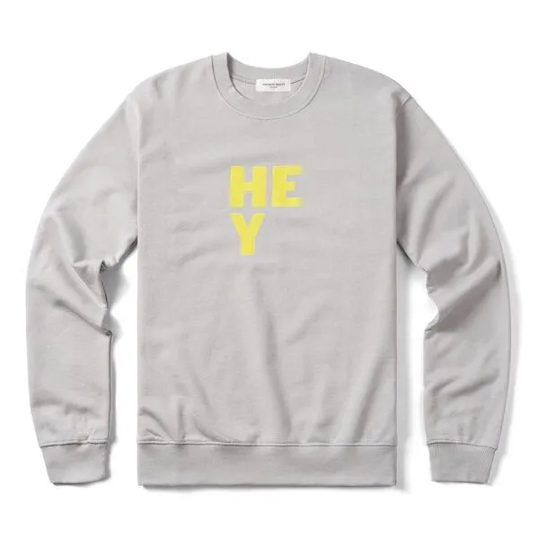 FANTASTIC REALITY STUDIOS Fantastic Reality Studios Hey Sweatshirt – Bio-Baumwolle, Unisex, Grau, – Produktbild 1 von 4