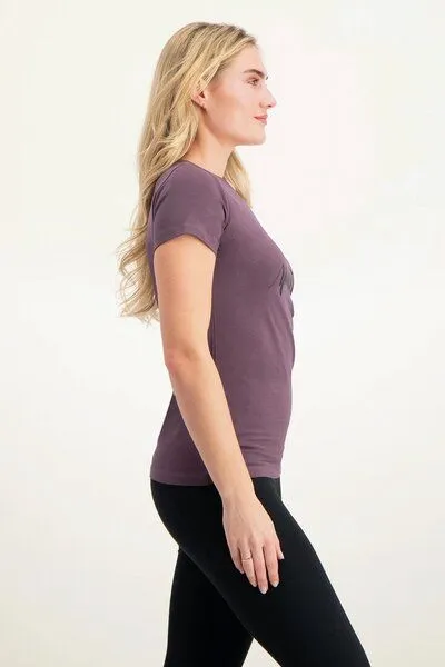 Urban Goddess Urban Goddess Namaste Core Yoga Tee, Berry (lila), – Produktbild 2 von 4