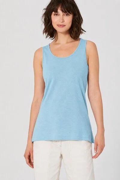 HempAge HempAge Lockeres Tank-Top Hanf/Biobaumwolle, Wave (blau), – Produktbild 2 von 4