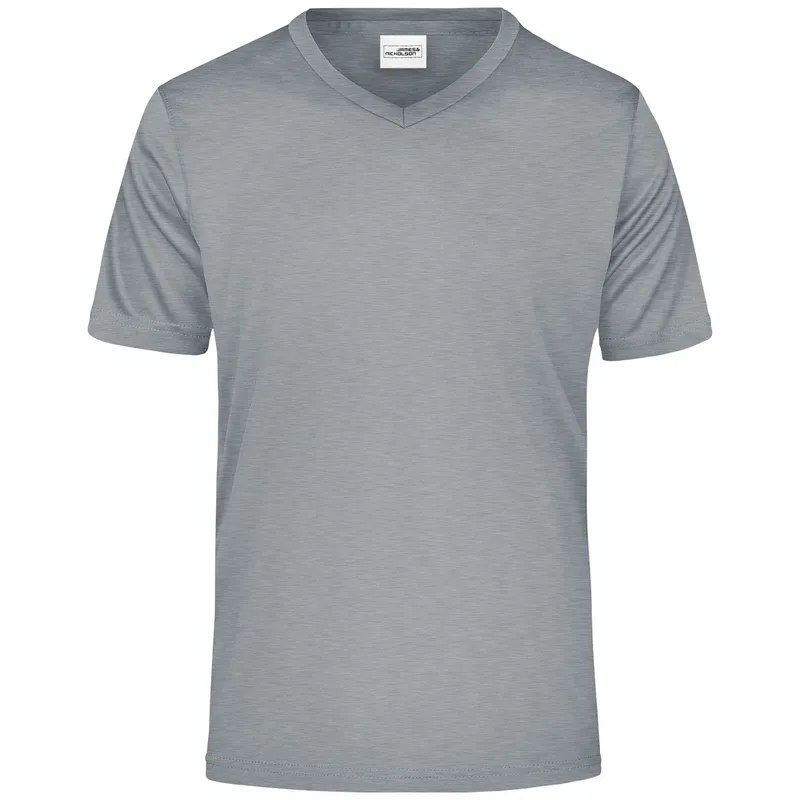 James & Nicholson James & Nicholson Herren T-Shirt Active-V JN736 Gr. L light-melange – Produktbild 1 von 1