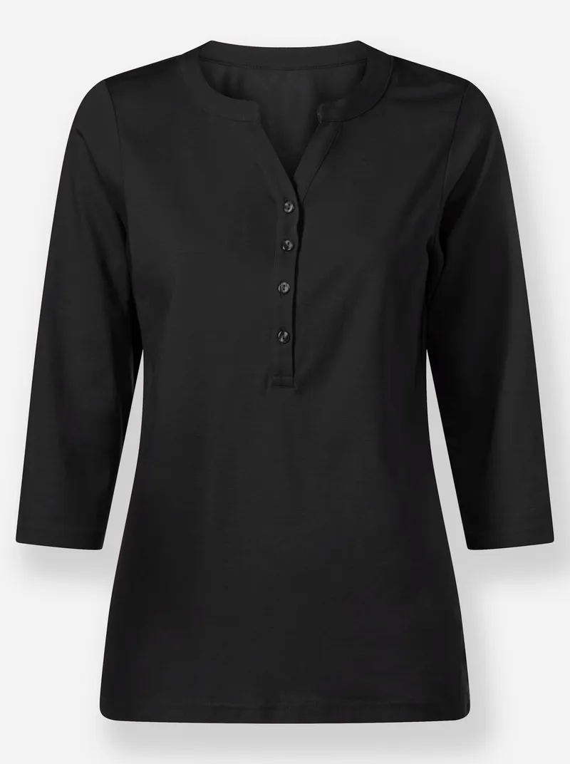 Witt 3/4-Arm-Shirt schwarz, Schwarz, – Produktbild 1 von 2