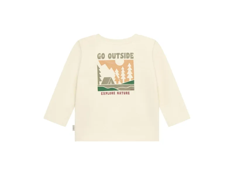 Noppies Langarmshirt Bio-Baumwolle (kbA) print Go Outside whitecap gray 86, Natur, – Produktbild 2 von 2