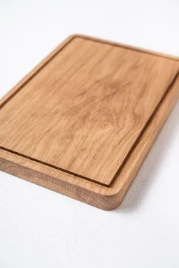 kleiderleiter_de kleiderleiter_de Schneidebrett KADE mit umlaufender Saftrille aus Eichenholz gefertigt 36 x 25 cm – Produktbild 1 von 1