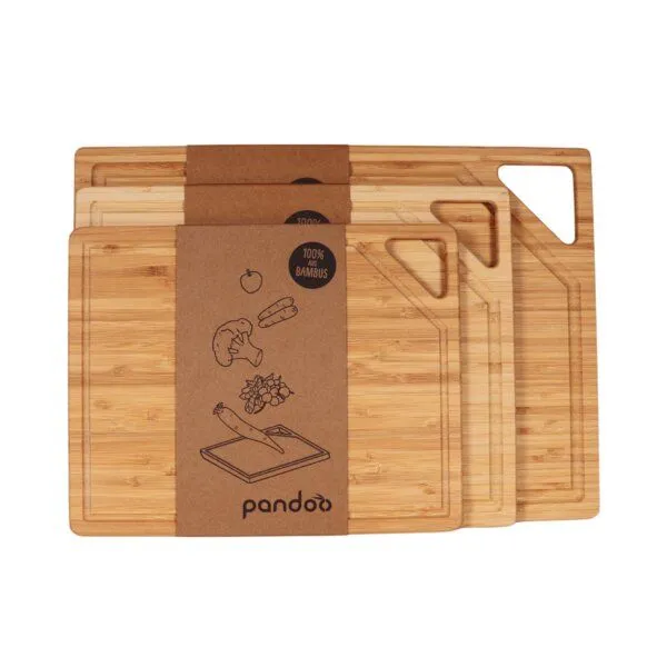 pandoo pandoo Robuste Bambus Schneidebretter | 3 Größen – Produktbild 1 von 4