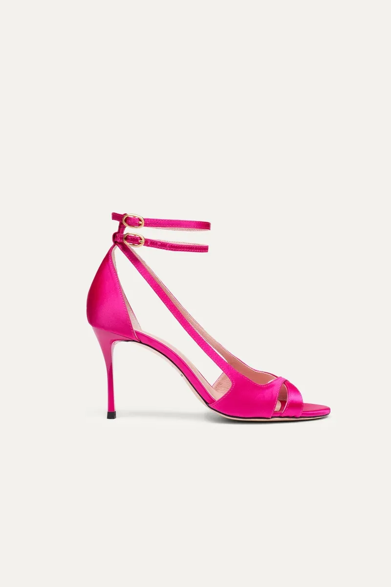 BIKKOU BIKKOU Damen vegan Sandalen Drinks Mit Freunden Fuchsia, Dunkelpink, – Produktbild 2 von 2