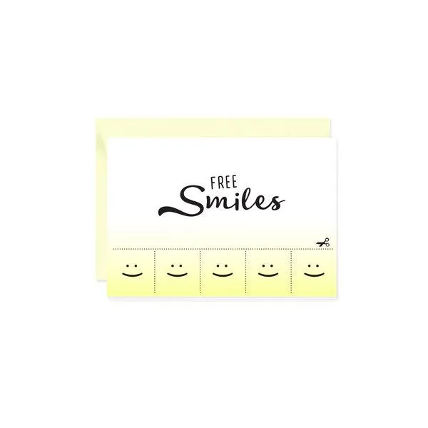 Bow & Hummingbird Bow & Hummingbird Mini-Grußkarte Free Smiles – Produktbild 1 von 2