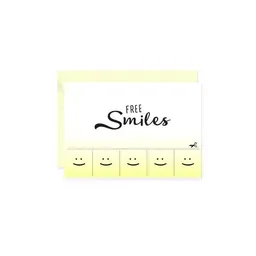 Bow & Hummingbird Bow & Hummingbird Mini-Grußkarte Free Smiles – Produktbild 1 von 1
