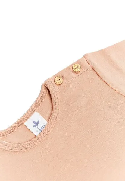 Leela Cotton Leela Cotton Kinder Kurzarmshirt Bio-Baumwolle, Cafe crema, – Produktbild 2 von 3