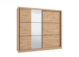 Home affaire Schwebetürenschrank Navara Kleiderschrank mit Spiegel Wäscheschrank Garderobe Kleiderschrank mit Spiegel, FSC®-zertifiziert, 242,5x215,5x61cm – Produktbild 1 von 1