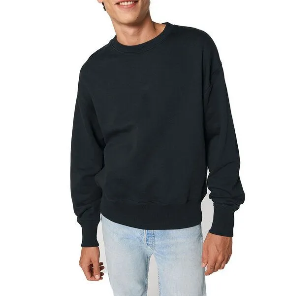 YTWOO YTWOO Lässiges Sweatshirt in Bio-Qualität, Pullover, Sweater, Unisex, Schwarz, – Produktbild 3 von 3