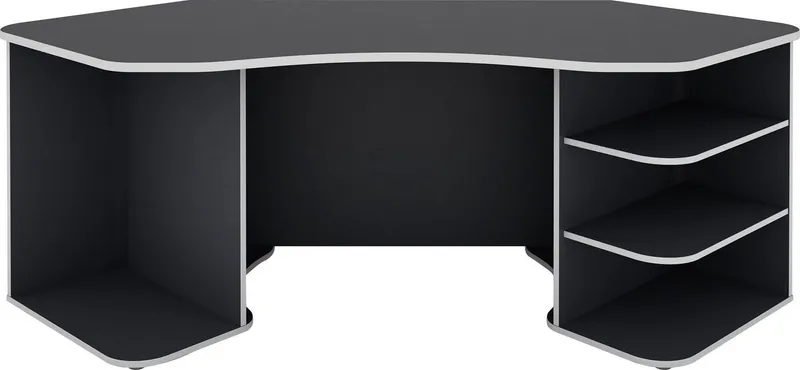 byLIVING Gamingtisch Thanatos, Breite 198 cm, moderner Eckschreibtisch, Grau, – Produktbild 2 von 5