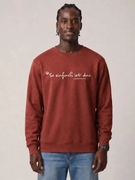 watapparel watapparel Sweatshirt Unisex So einfach ist das, Earthy red, – Produktbild 2 von 2
