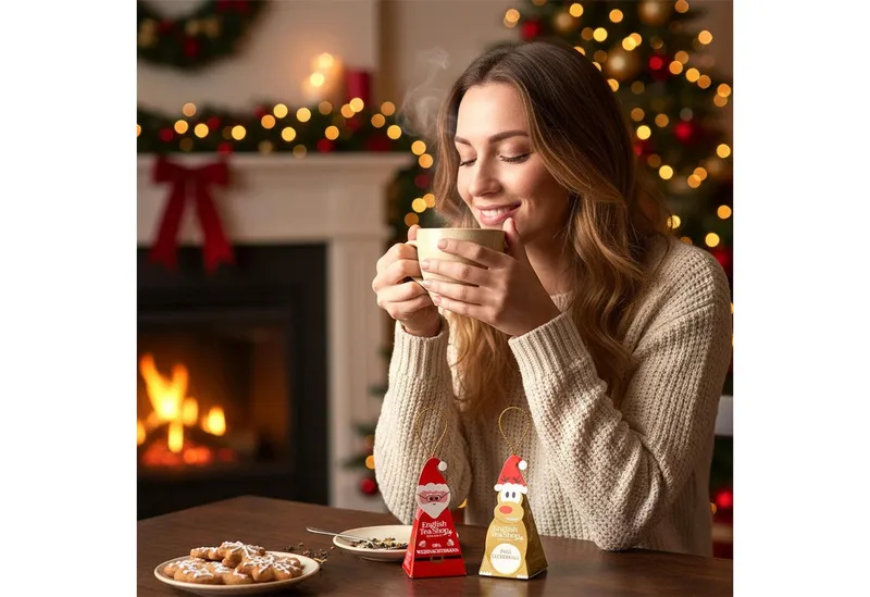 English Tea Shop English Tea Shop Tee Geschenk "Fröhliche Weihnachtsgesellen", BIO, 10 Pyramidenbeutel, 5 Sorten á 2 Tees in Pyramidenbeuteln. – Produktbild 5 von 5