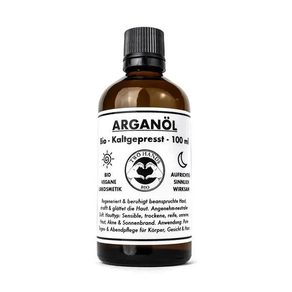 Two Hands BIO Two Hands BIO Arganöl - Kaltgepresst - 100 ml – Produktbild 1 von 1
